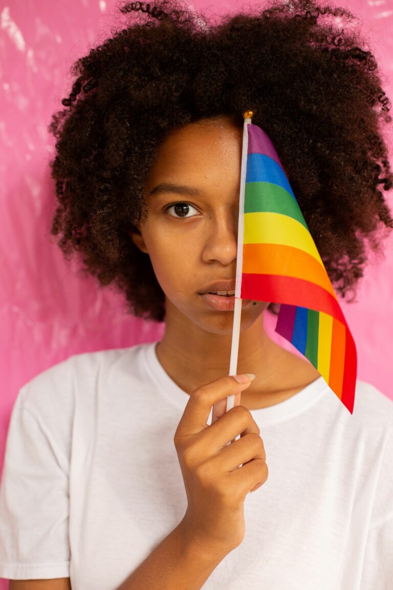 Support lgbtqia+ youth pride flag